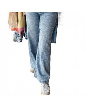 VERVET BY FLYING MONKEY Olivia Wide Leg Jeans - Blue