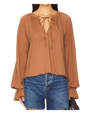 Nation Ltd Chiara Long Sleeve Top - Blue