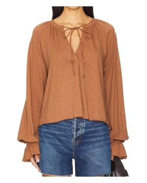Nation Ltd Chiara Long Sleeve Top - Blue