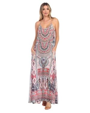 La Moda Clothing Lizzy T-Back Maxi Dress - Pink