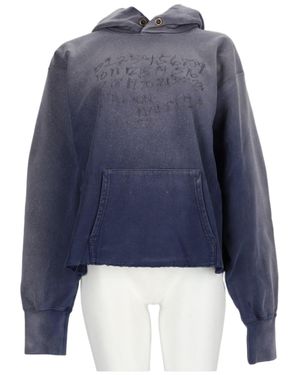 Maison Margiela Faded Gradient Cotton Sweatshirt - Blue