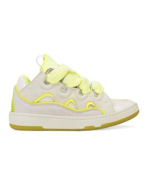 Lanvin Flourescent Baskets Curb Sneakers - Yellow
