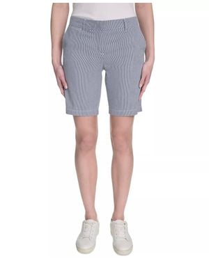 Nautica Striped Riviera Mid-Rise Shorts - Blue