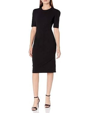 Donna Morgan Short Sleeve Sheath Dress - Black