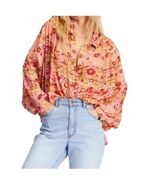 Billabong Day After Day Oversized Top - Red
