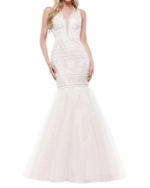 Colors Dress Boho Mermaid Gown - White