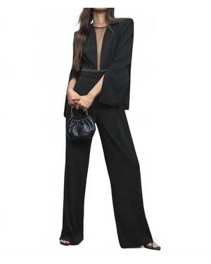 Reiss Evora Split Sleeve Jumpsuit - Black