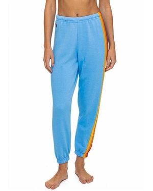 Aviator Nation 5 Stripe Sweatpants - Blue