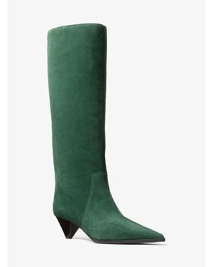 Michael Kors Jayla Suede Knee-High Boot - Green