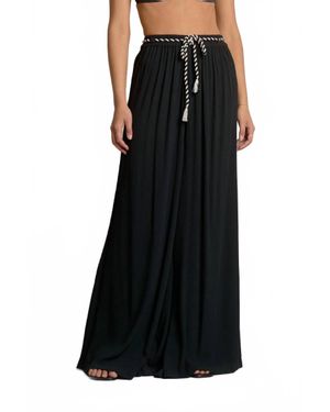 Elan Wide Leg Resort Pants - Black