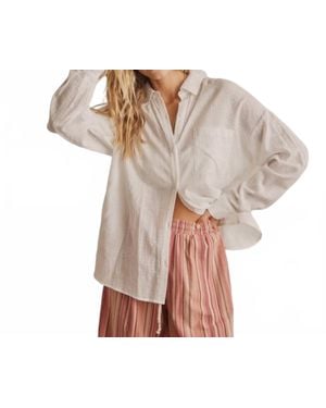 In February Danielle Button Down Top - White
