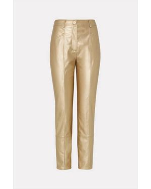 MILLY Rue Faux Leather Pants - Natural