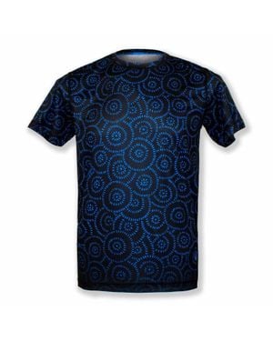 INKnBURN Concentric Circles Tech Shirt - Blue