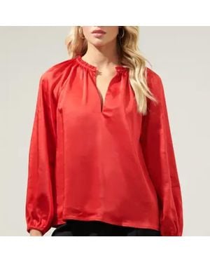 Sugarlips Forever Mine Satin Top - Red