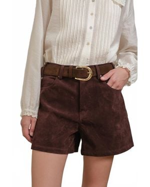 Raisonnel Suede Shorts - Brown
