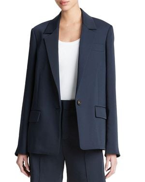Vince Soft Suiting Single Breasted Blazer - Blue