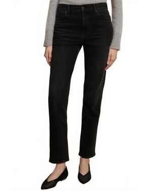 Veronica Beard Leah Straight-Leg Jean - Black