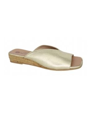 Eric Michael Tiana Tamara Slide Dressy Leather Sandals - Natural