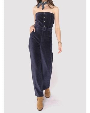 Sadie & Sage Morrison Strapless Jumpsuit - Blue