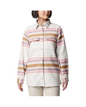 Columbia Point Creek Shirt Jacket Striped Button Up Jax778 - Multicolor