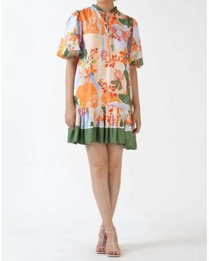 CELINA MOON Jules Tier Mini Dress - Multicolor