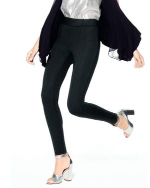 Hue High Waist Out Ponte Legging - Blue