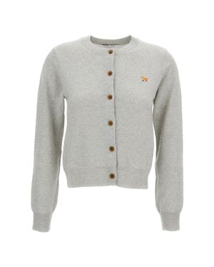 Maison Kitsuné Baby Fox Merino Wool Cardigan - White