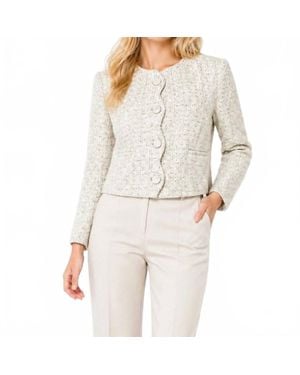 Tahari Tweed Blazer - Gray
