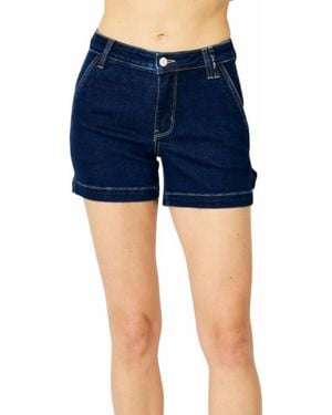Judy Blue Stretchy Midrise Shorts - Blue