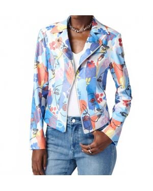 Joseph Ribkoff Floral Print Jacket - Blue