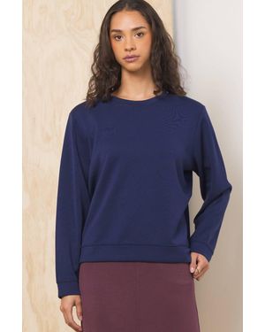 Vintage Havana Classic Cloud Fleece Crewneck Sweater - Blue