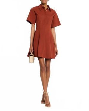 A.L.C. Dell Short-Sleeve Mini Dress - Red