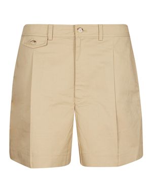 Ralph Lauren Light Wide-Leg Pleated Shorts - Natural