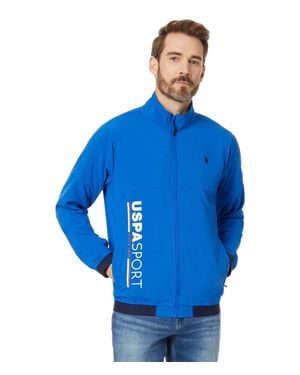 U.S. POLO ASSN. U. S. Polo Assn. Track Jacket Uspa Sport Print Full Zip Frog735 - Blue