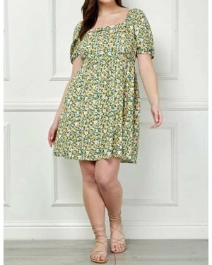Winslow Collection Floral Dream Baby Doll Dress - Green