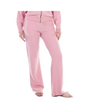 Versace Ribbed-Knit Flared Pants, Brand Size 40 (Us Size 4) - Pink