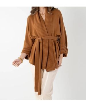 Emily Mccarthy Willow Wrap Cardigan - Brown