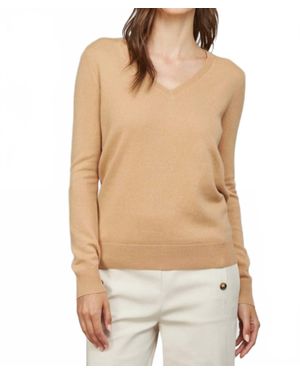Fate by LFD Cynthia Classic V Neck Sweater - Natural