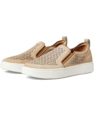 Vionic Kimmie I4686L1-200 Sneakers 9 Tan Perforated Slip On Shoes Fzp203 ,9) - Metallic