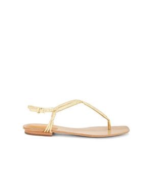 Veronica Beard Amelia Leather Sandal - Metallic