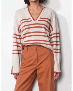 Greylin Collared Stripe Sweater
