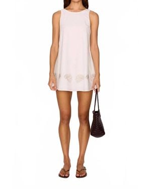 MINKPINK Hera Embroidered Mini Dress - White