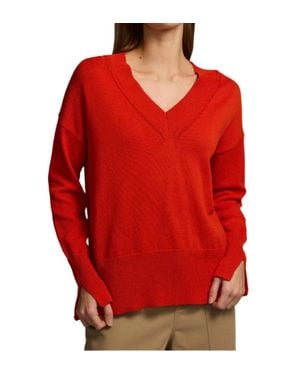 Hinson Wu Cameron Long Sleeve Sweater - Red