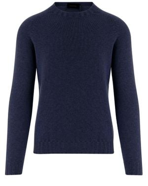Tagliatore Cashmere Crewneck Sweater - Blue