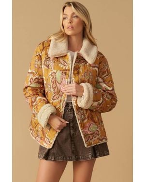 TRUEDAMES Stay The Same Quilt Jacket - Brown