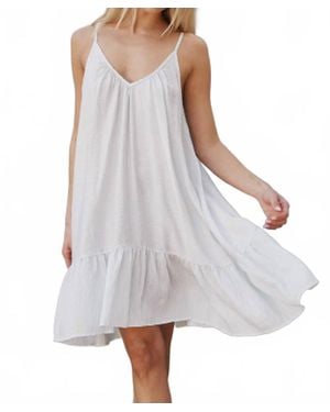 9seed St Tropez Ruffle Mini Dress - Gray