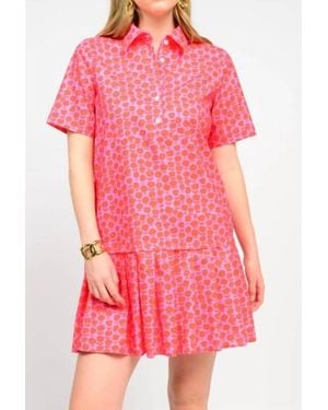 Ivy Jane Puff Daisy Dress - Red
