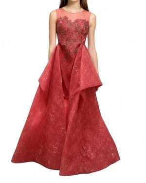 Saiid Kobeisy Embroidered Evening Maxi Dress
