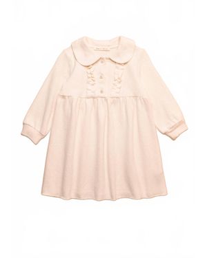 Zhoe & Tobiah Girl's Pearl Buttoned Dress - Natural