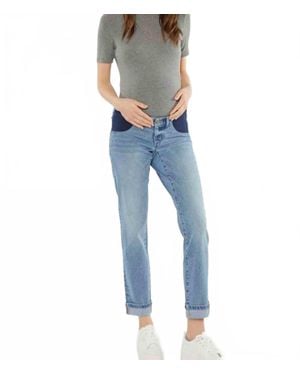 Kancan Yasmin Maternity Boyfriend Jeans - Blue